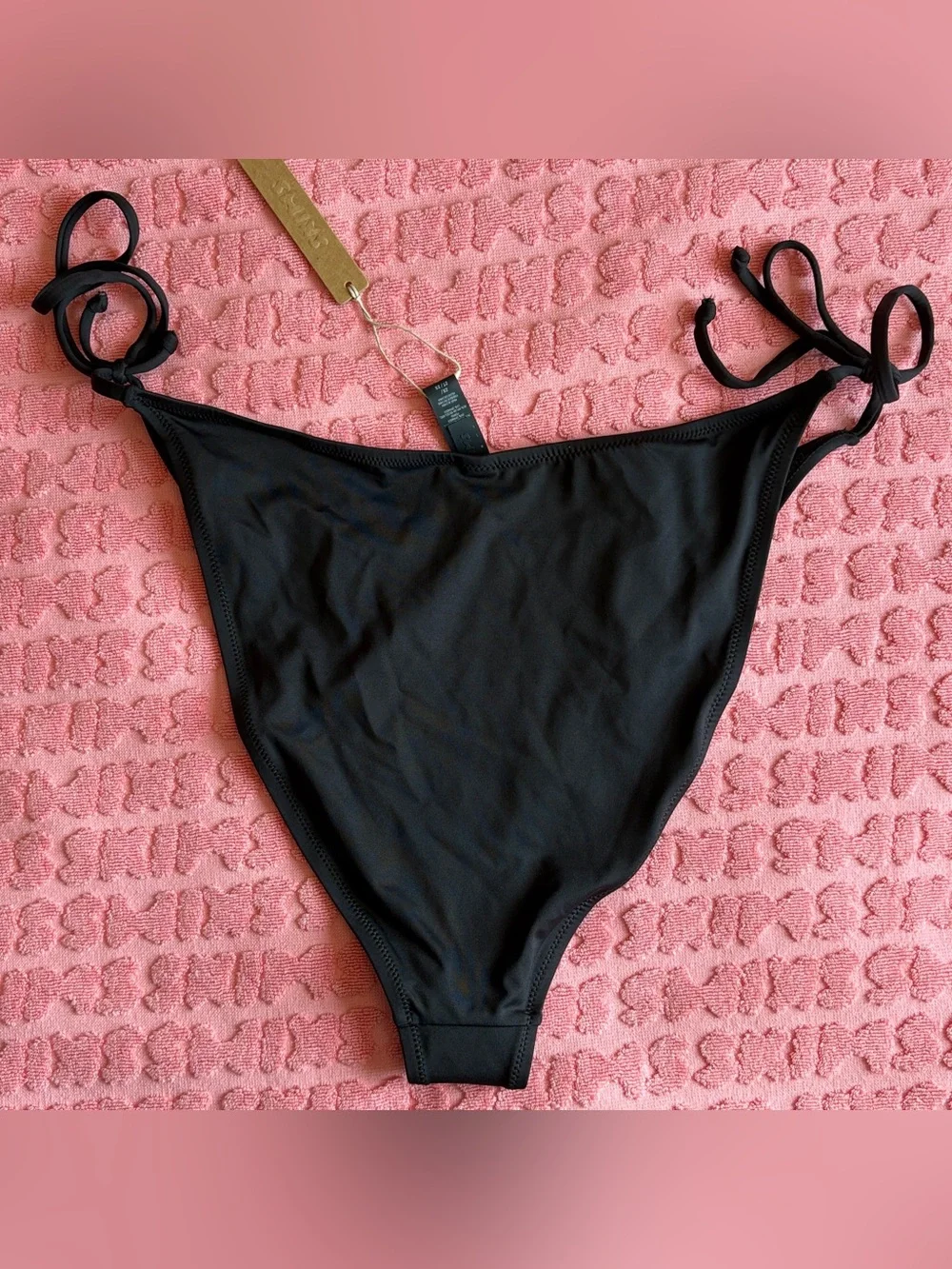 SKIMS Recycled Swim Dippy Tie Bikini Bottom | Onyx | 2X | NWT 🏷️